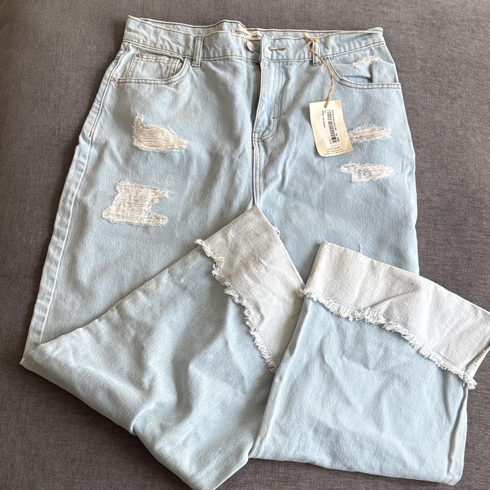 Light Blue Distressed Women Jeans